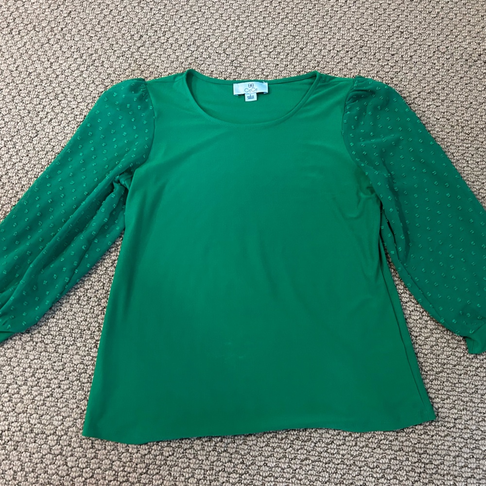 Green Long Sleeve Top